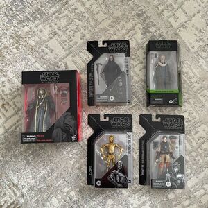 Star Wars Black Series Palpatine C-3PO Moloch Leia Bib Fortuna NEW IN BOX 5pcs